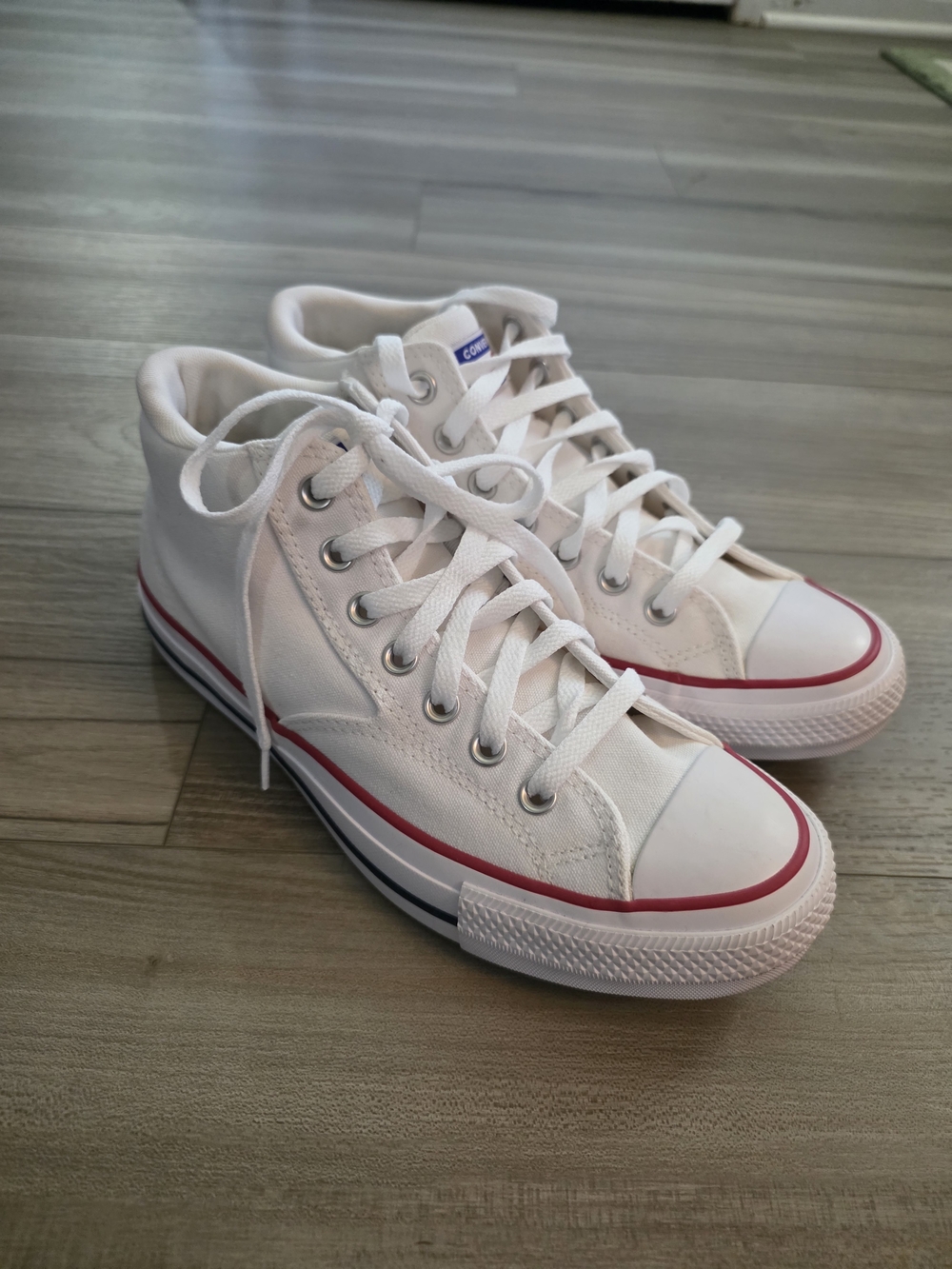 White High-Top Canvas Sneakers